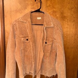 Tan Corduroy Jean Jacket